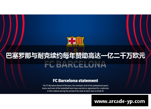 巴塞罗那与耐克续约每年赞助高达一亿二千万欧元